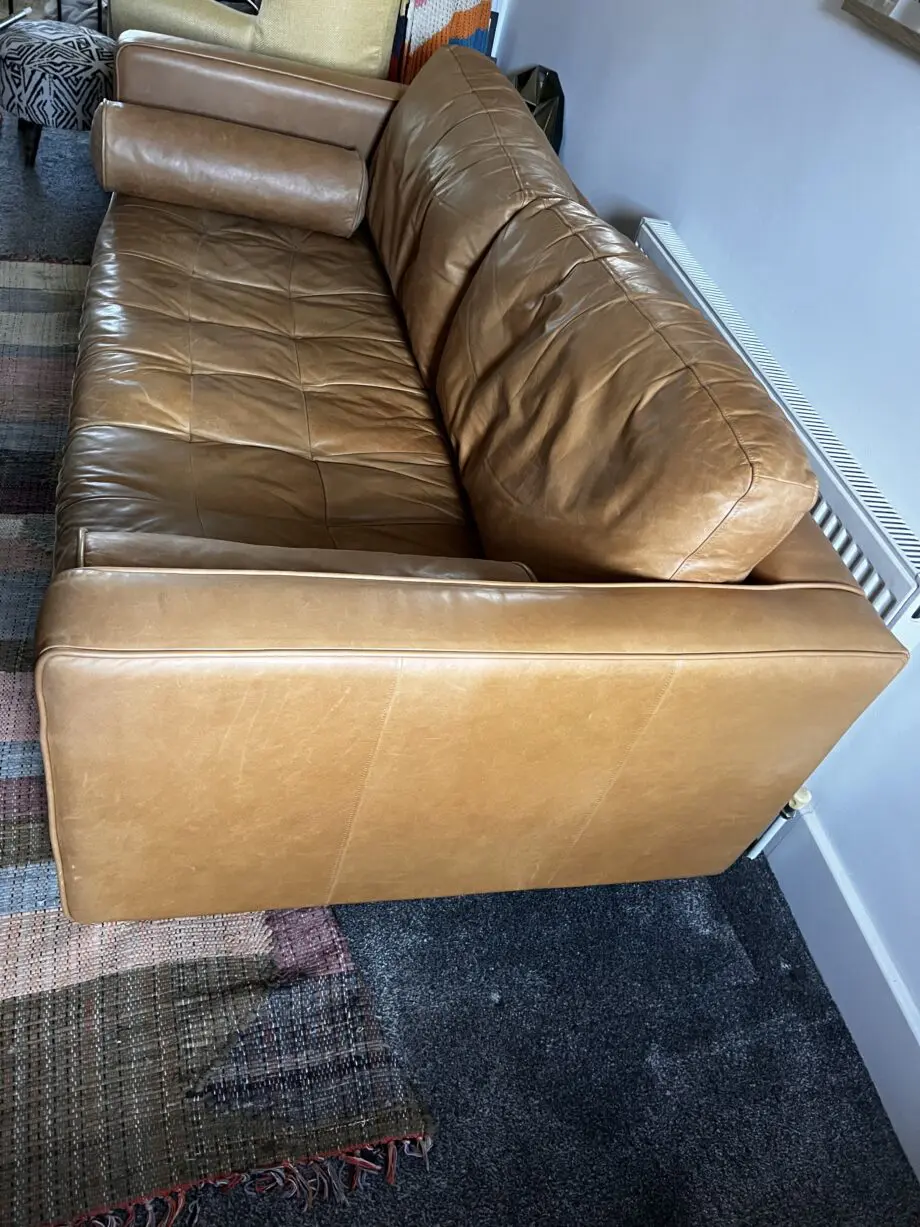 Stylish Leather Made.com sofa