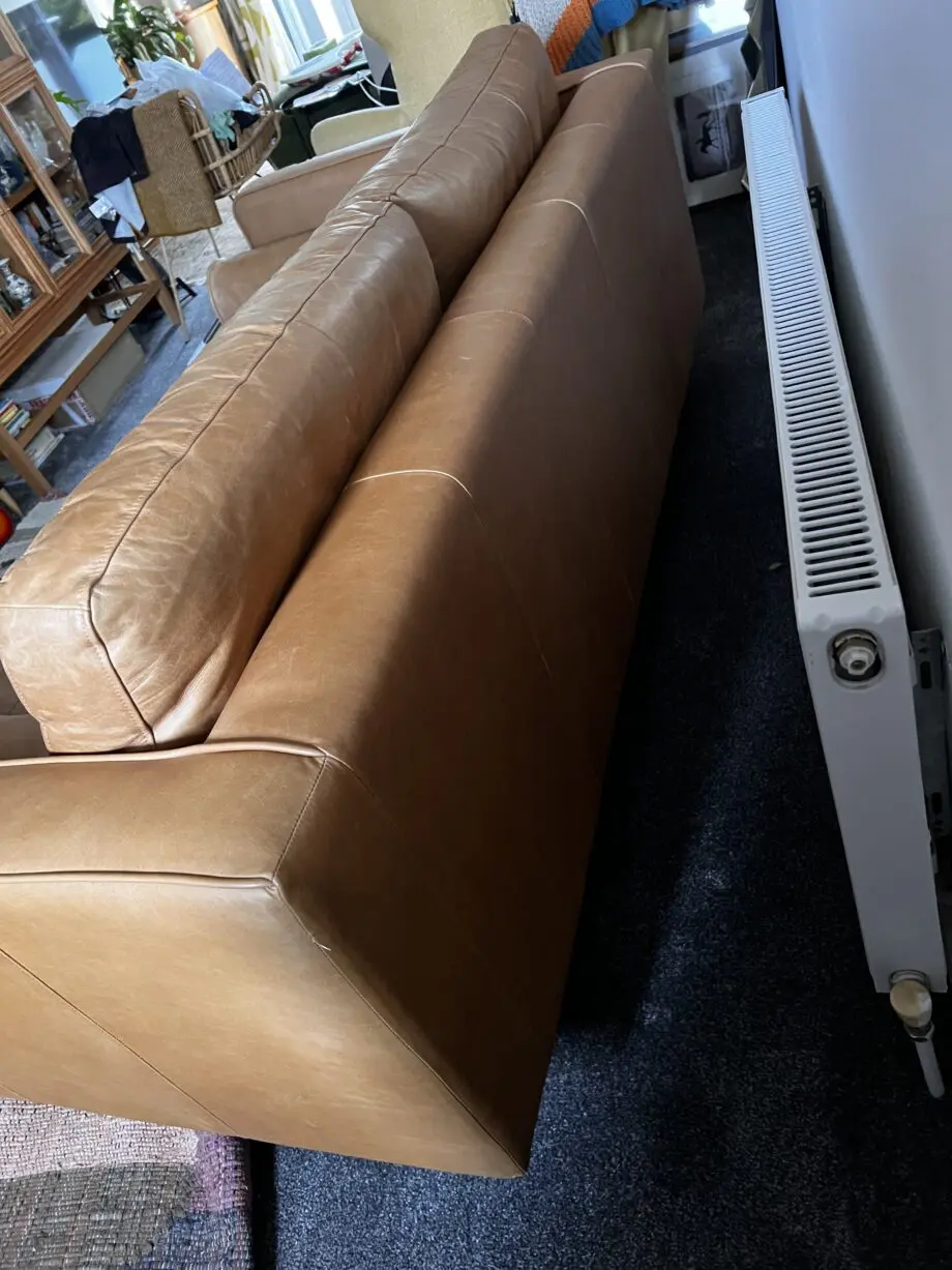 Stylish Leather Made.com sofa