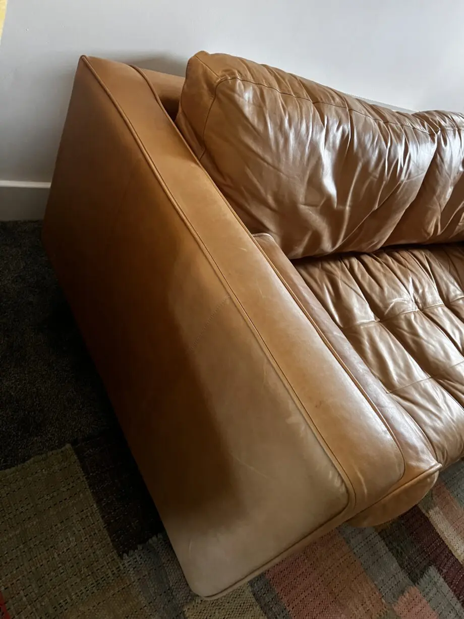 Stylish Leather Made.com sofa
