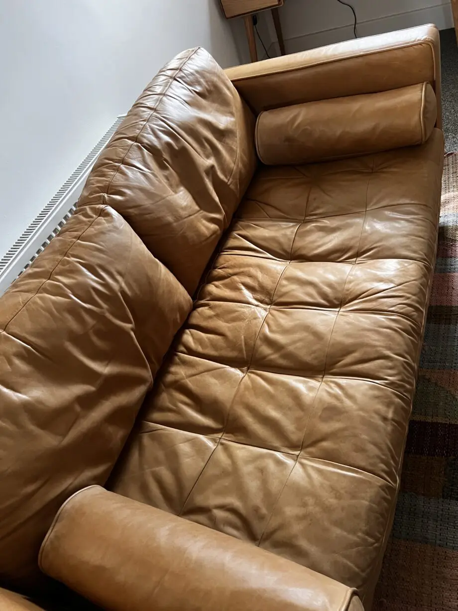 Stylish Leather Made.com sofa