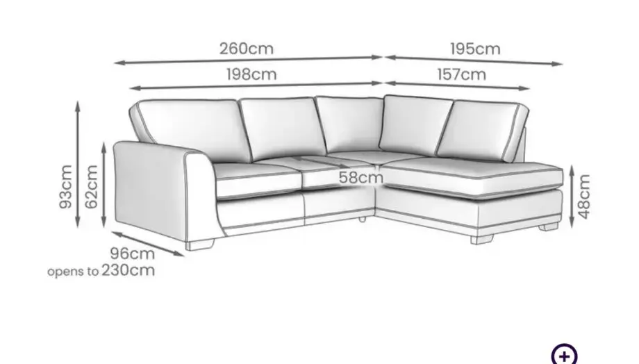 DFS Xander Left Hand Facing Corner Sofa