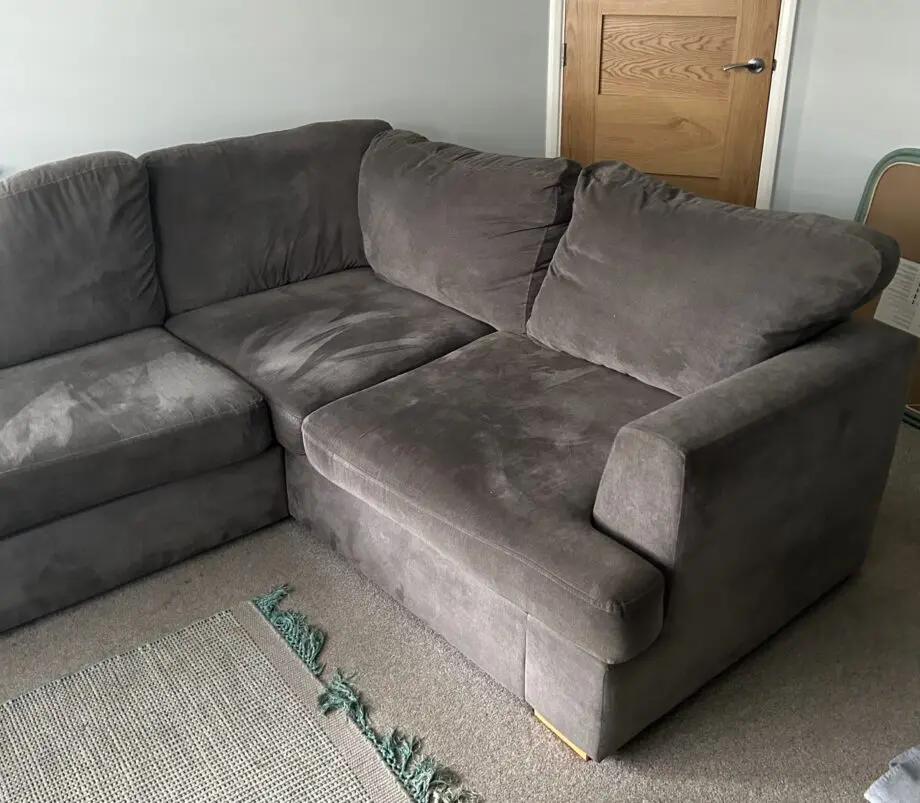 DFS Grey Orka left hand corner sofa-bed