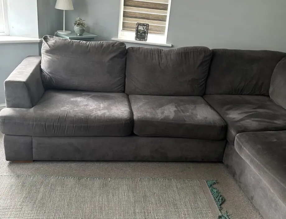 DFS Grey Orka left hand corner sofa-bed