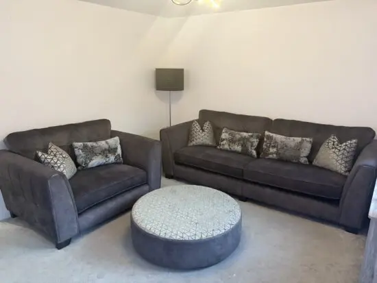 Furniture Village Ariana Dapple Mink Sofa Set