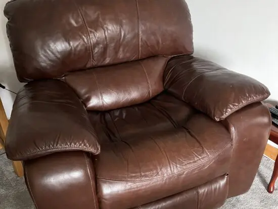 Harvey’s leather rocker/ recliner chair
