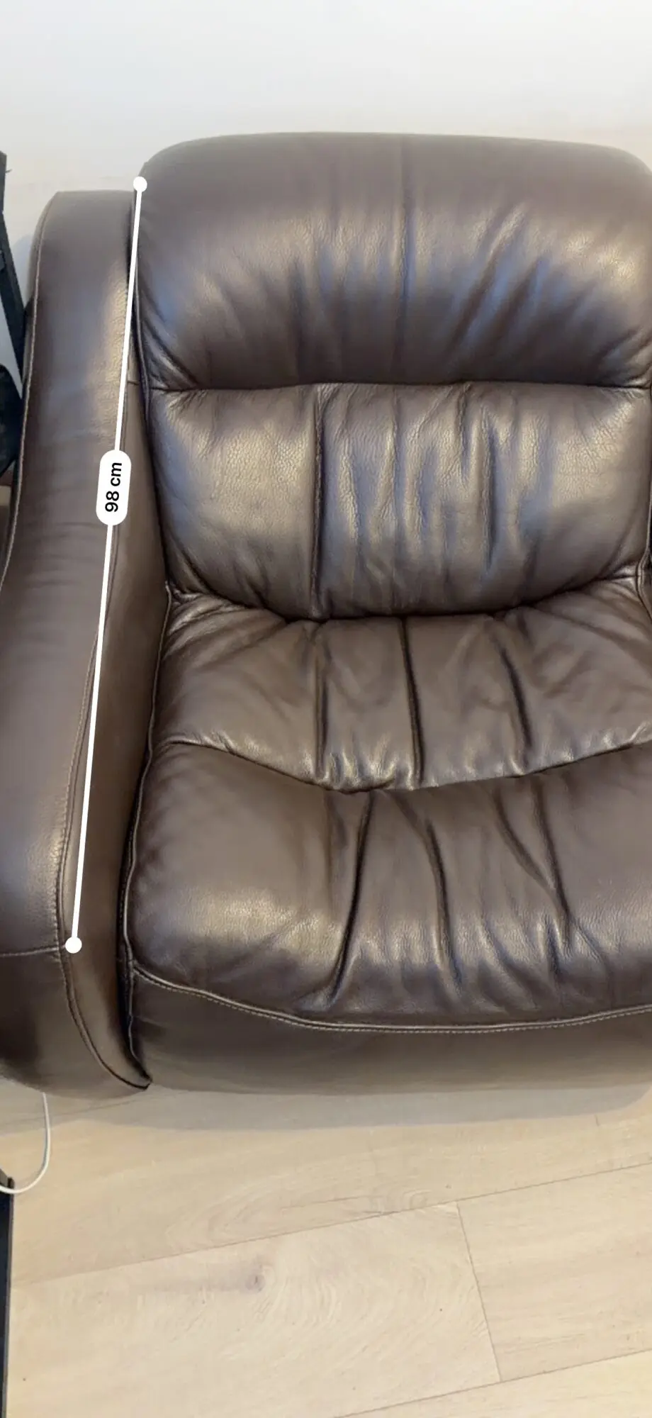 Brown 5 seater corner sofa with Pouffe