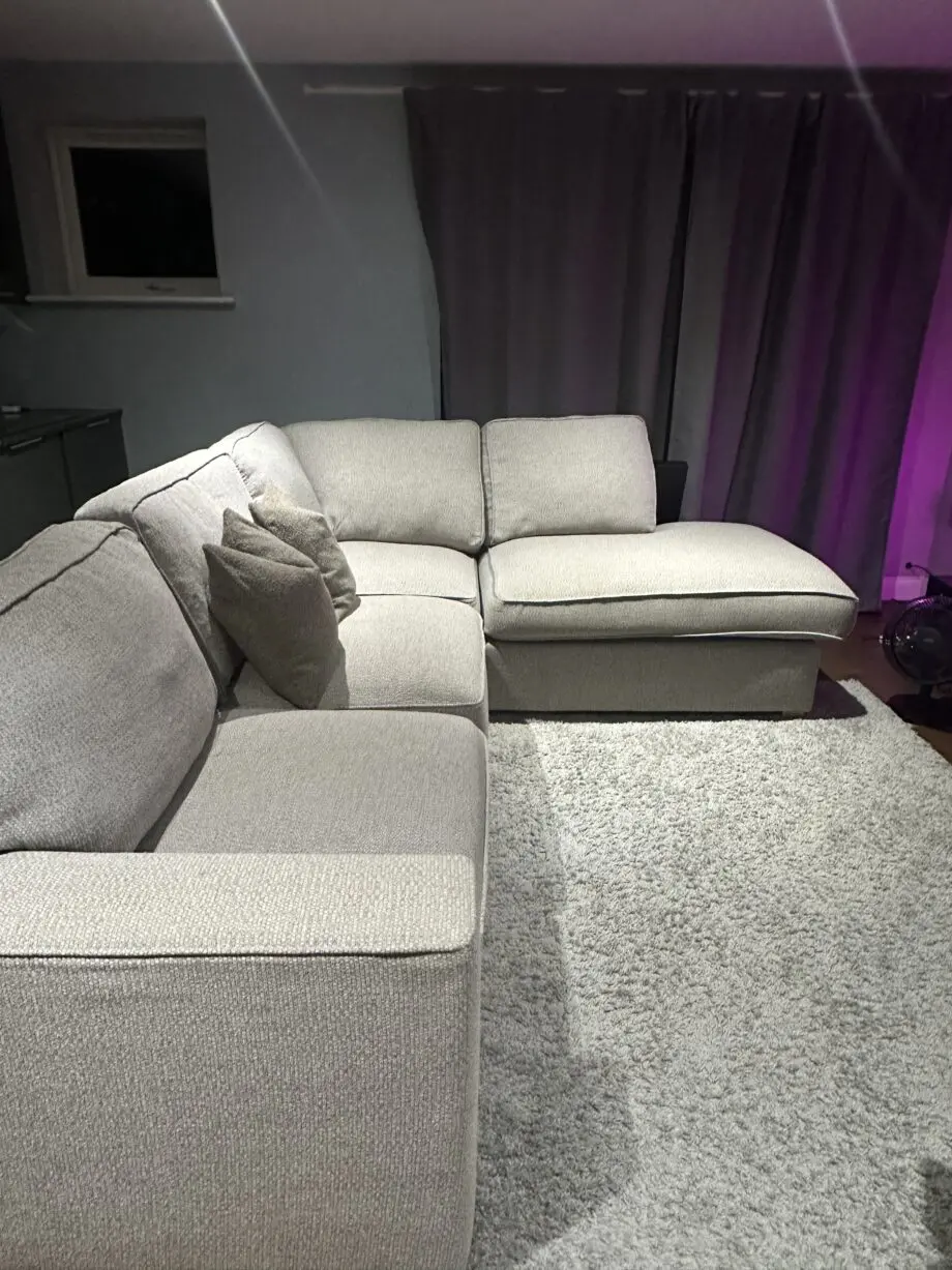 Oatmeal Corner Sofa L Shaped Right Hand from Furniture Village Grey