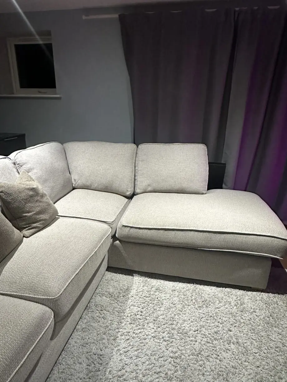 Oatmeal Corner Sofa L Shaped Right Hand from Furniture Village Grey