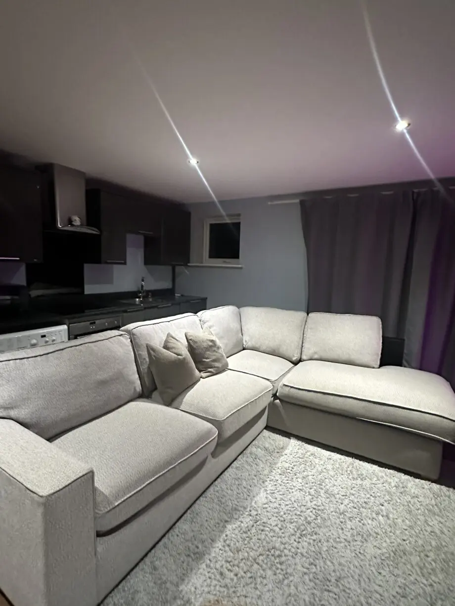 Oatmeal Corner Sofa L Shaped Right Hand from Furniture Village Grey