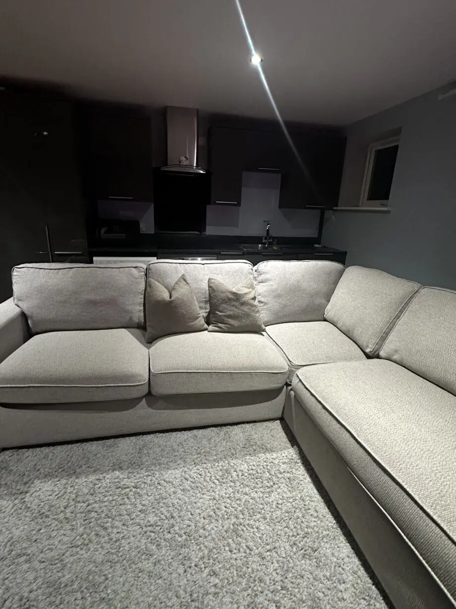 Oatmeal Corner Sofa L Shaped Right Hand from Furniture Village Grey