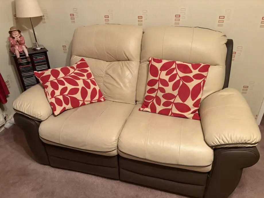 Scs 2 seater leather sofas