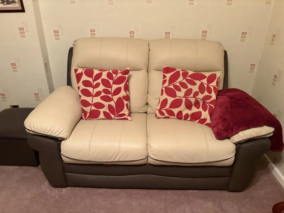 Scs 2 seater leather sofas
