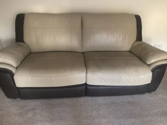 Italian leather sofas 2 x 3 seater
