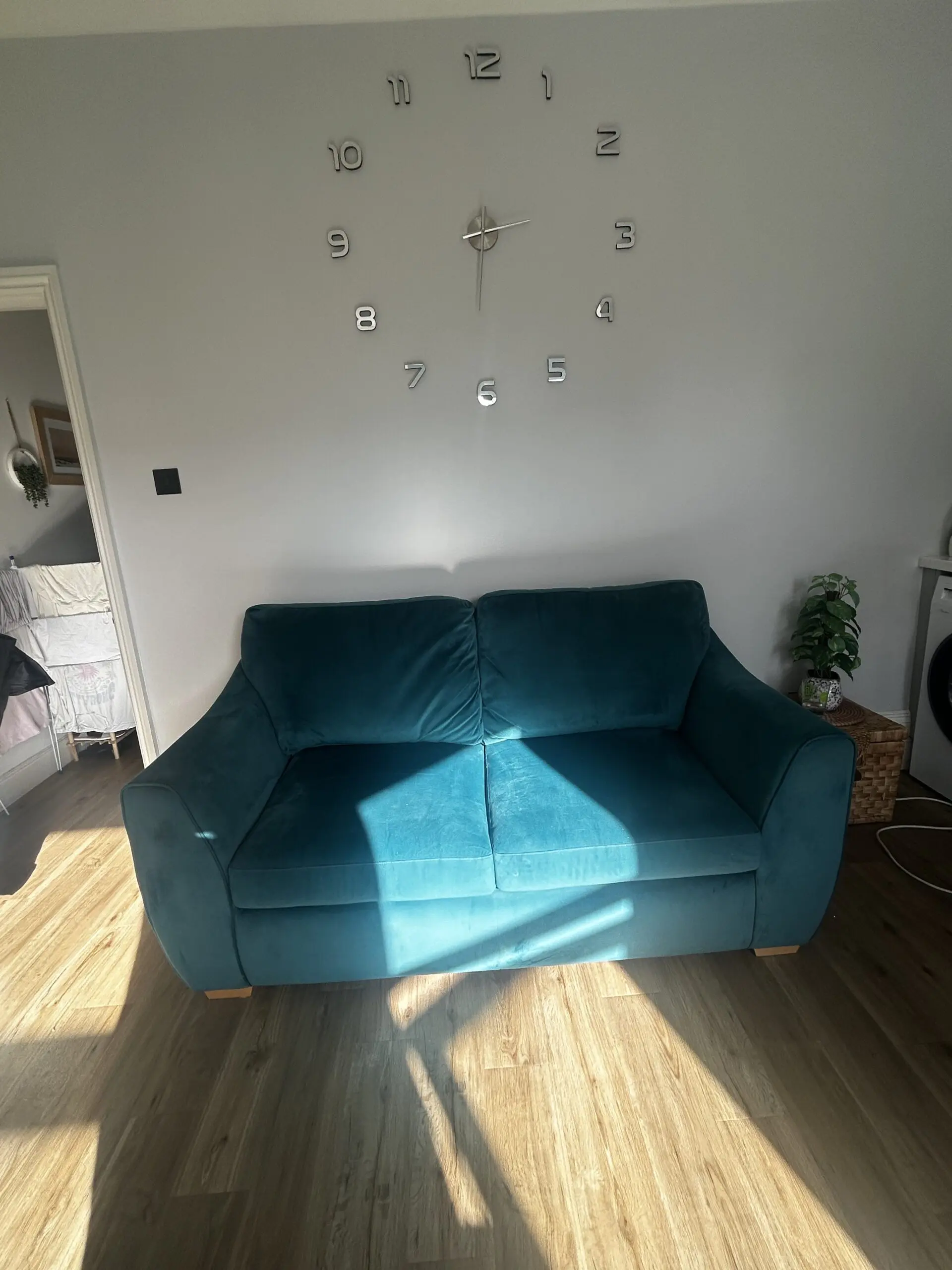 DFS Teal Onley 2 Seater Sofa Bed