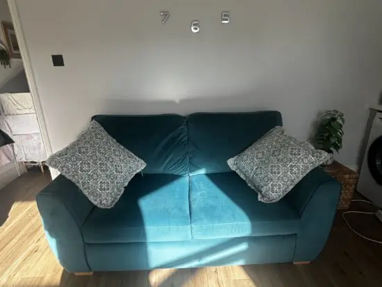 DFS Teal Onley 2 Seater Sofa Bed
