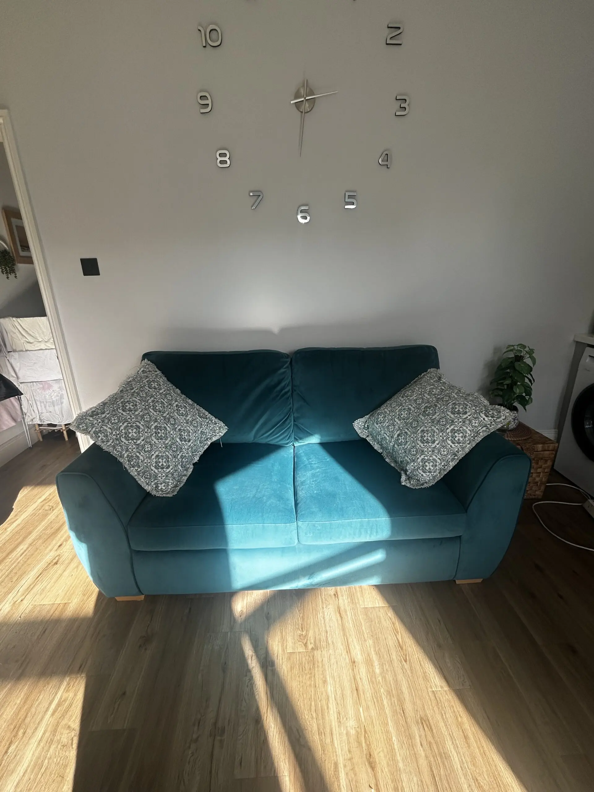 DFS Teal Onley 2 Seater Sofa Bed