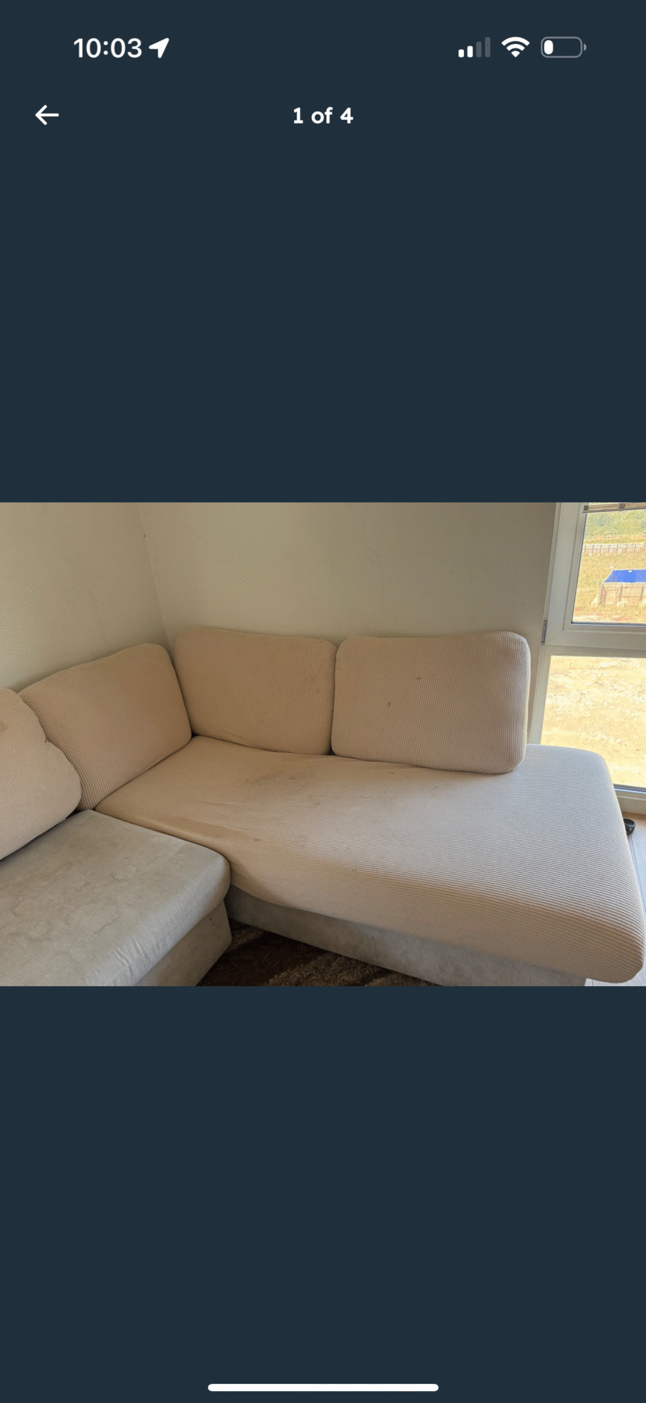 Grey sofa L shape