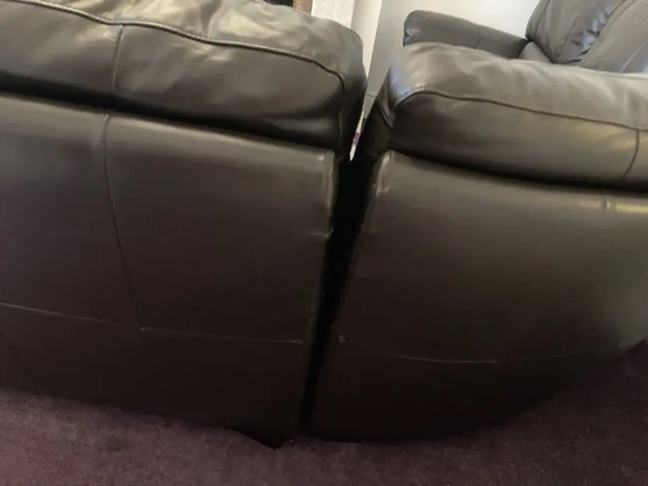 Beautiful and comfy dark brown leather corner sofa.