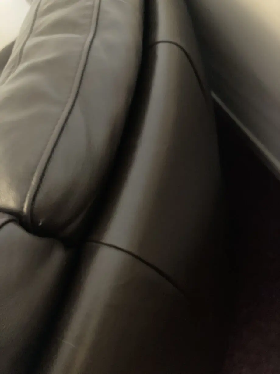 Beautiful and comfy dark brown leather corner sofa.