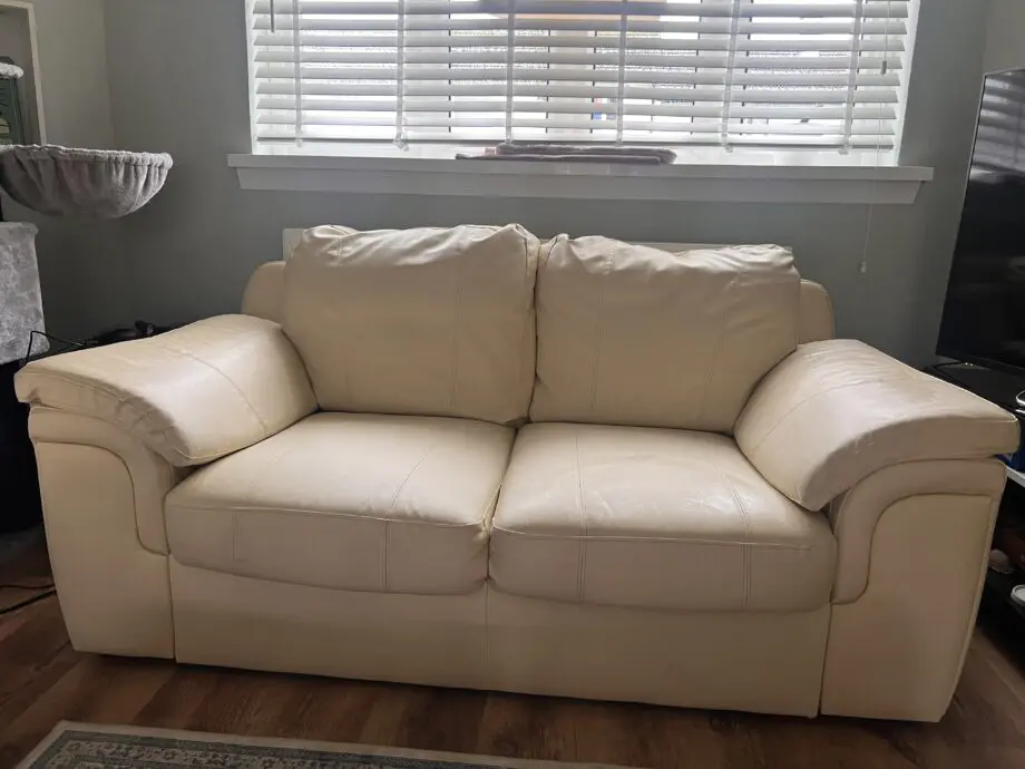Faux leather 2 seater sofa