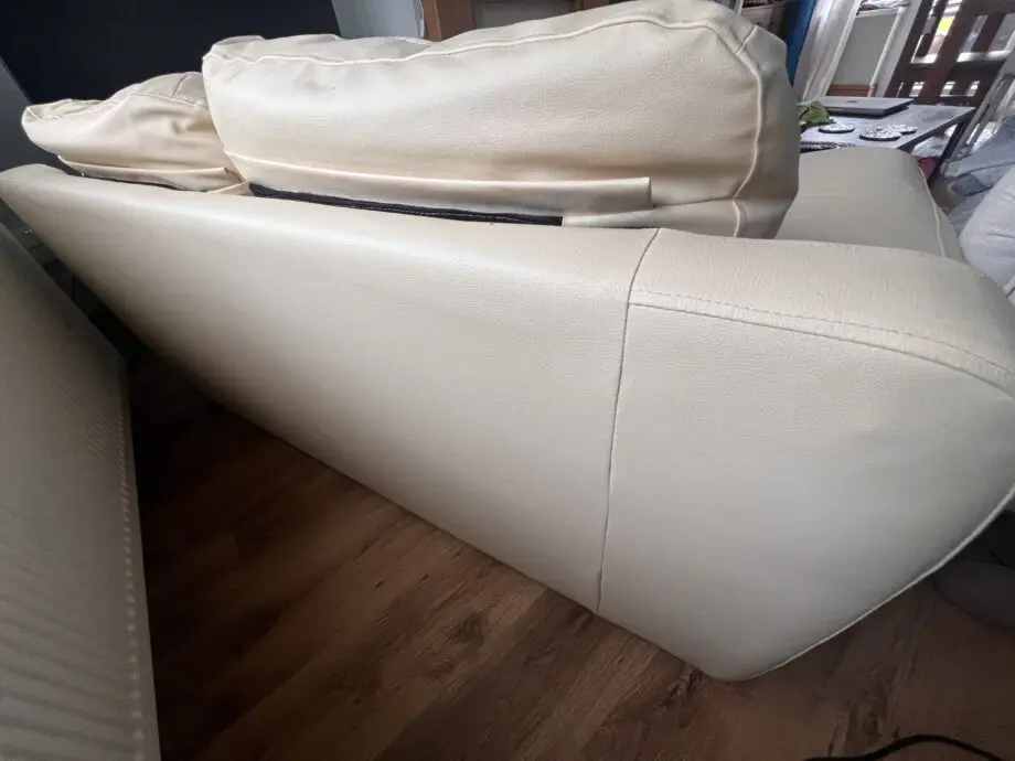 Faux leather 2 seater sofa