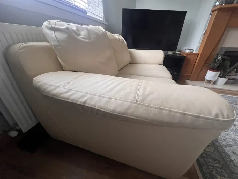 Faux leather 2 seater sofa