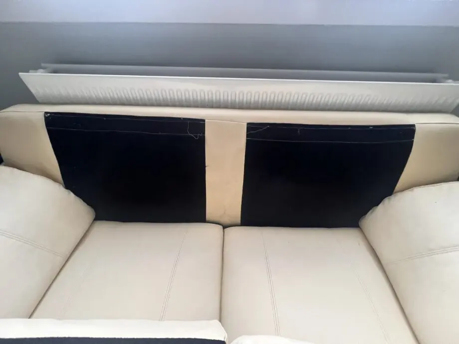 Faux leather 2 seater sofa