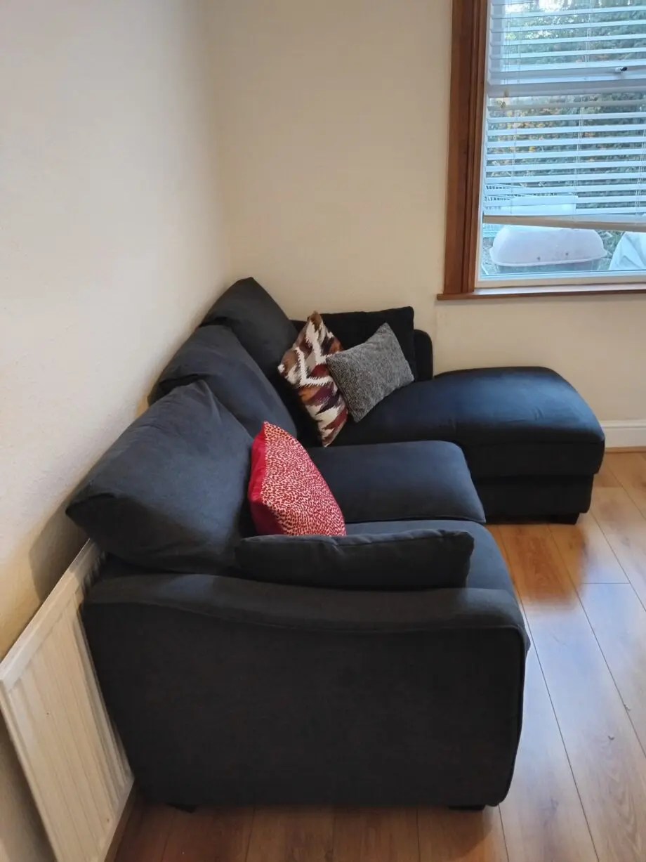 Furniture&Choice Charcoal Grey Chaise Sofa