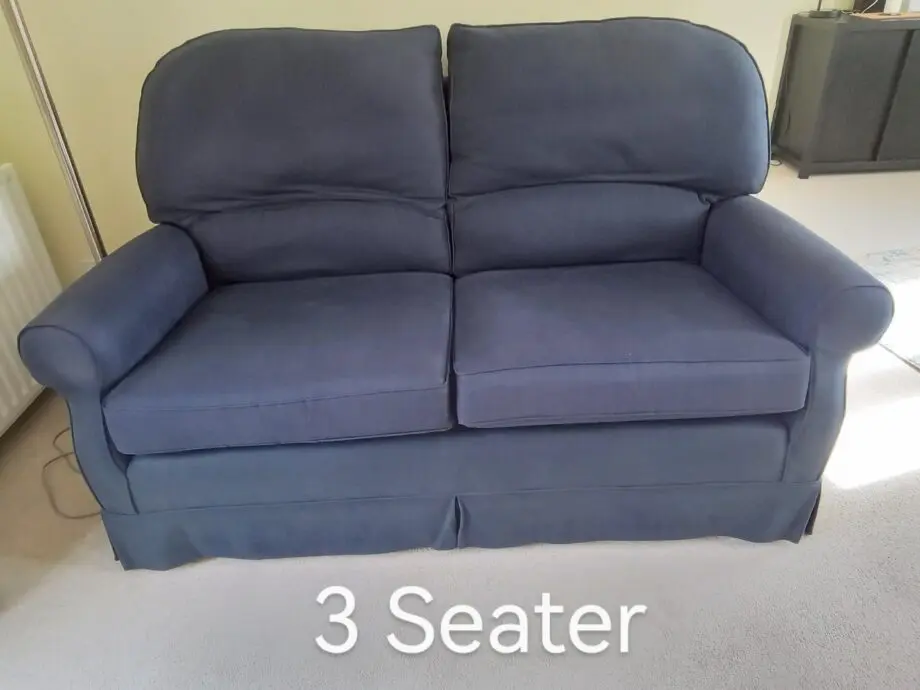 Multiyork 2 & 3 Seater Settee set in Navy Blue Linen