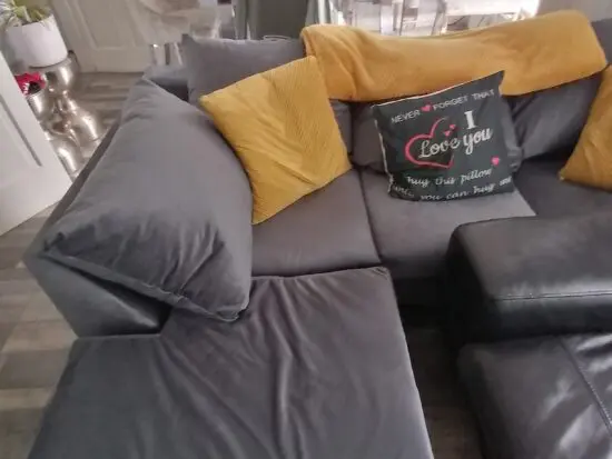 Grey corner settee brand new