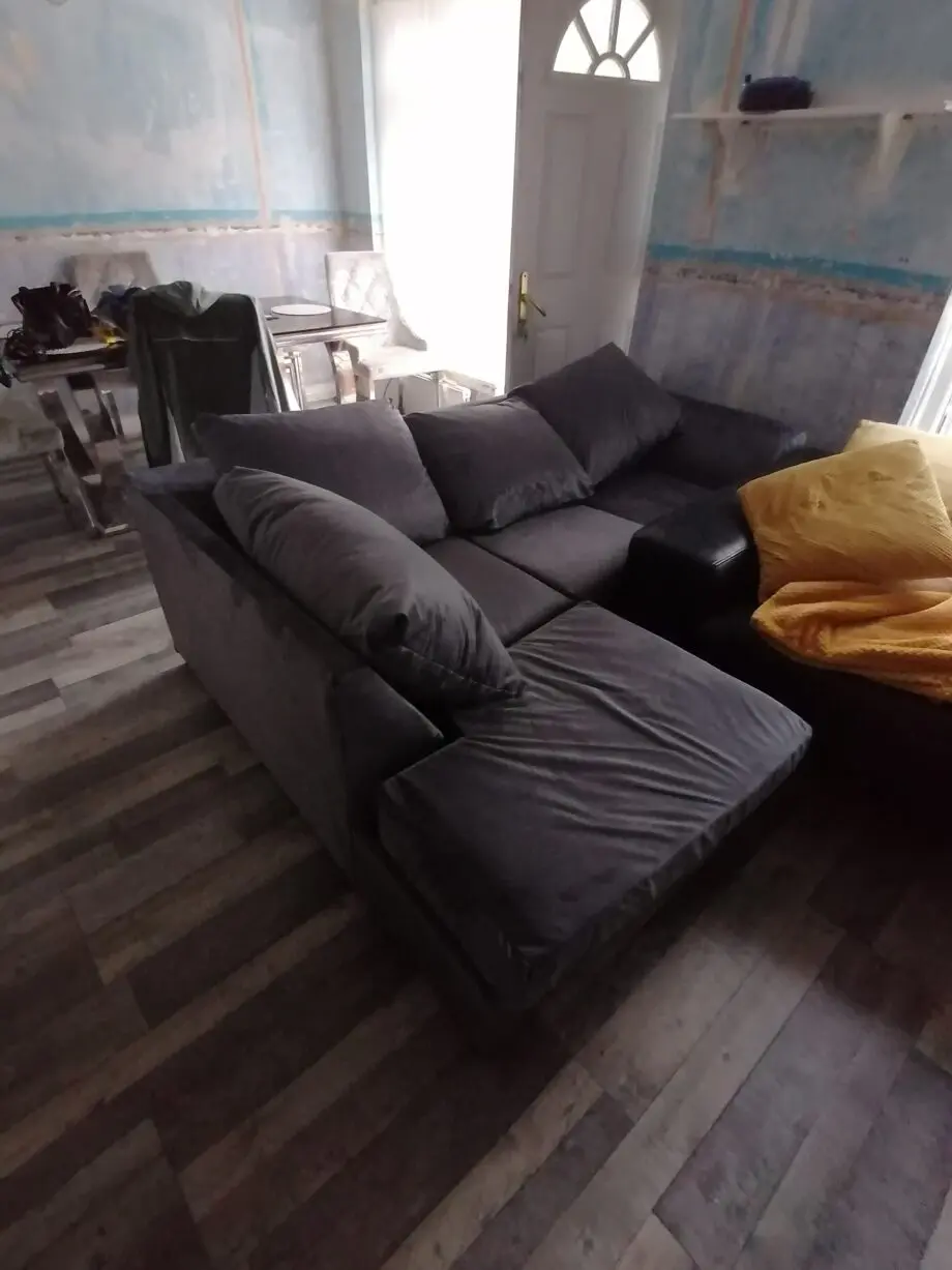 Grey corner settee brand new