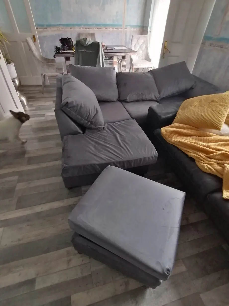 Grey corner settee brand new