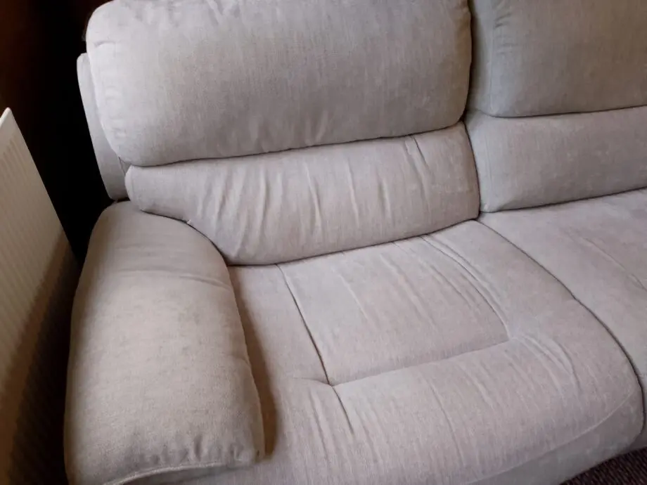 Furniture Village Grey Herringbone Corner Sofa, Electric Recliners