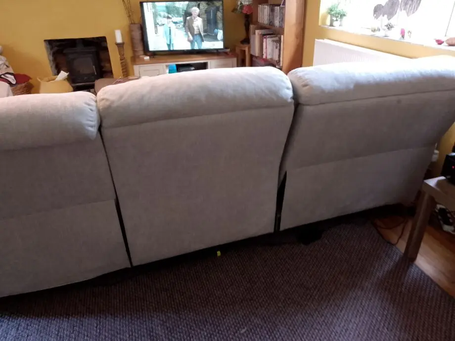 Furniture Village Grey Herringbone Corner Sofa, Electric Recliners