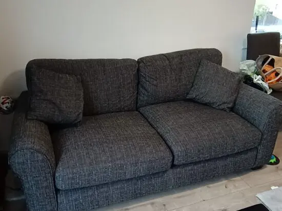 Habitat grey charcoal fabric sofa