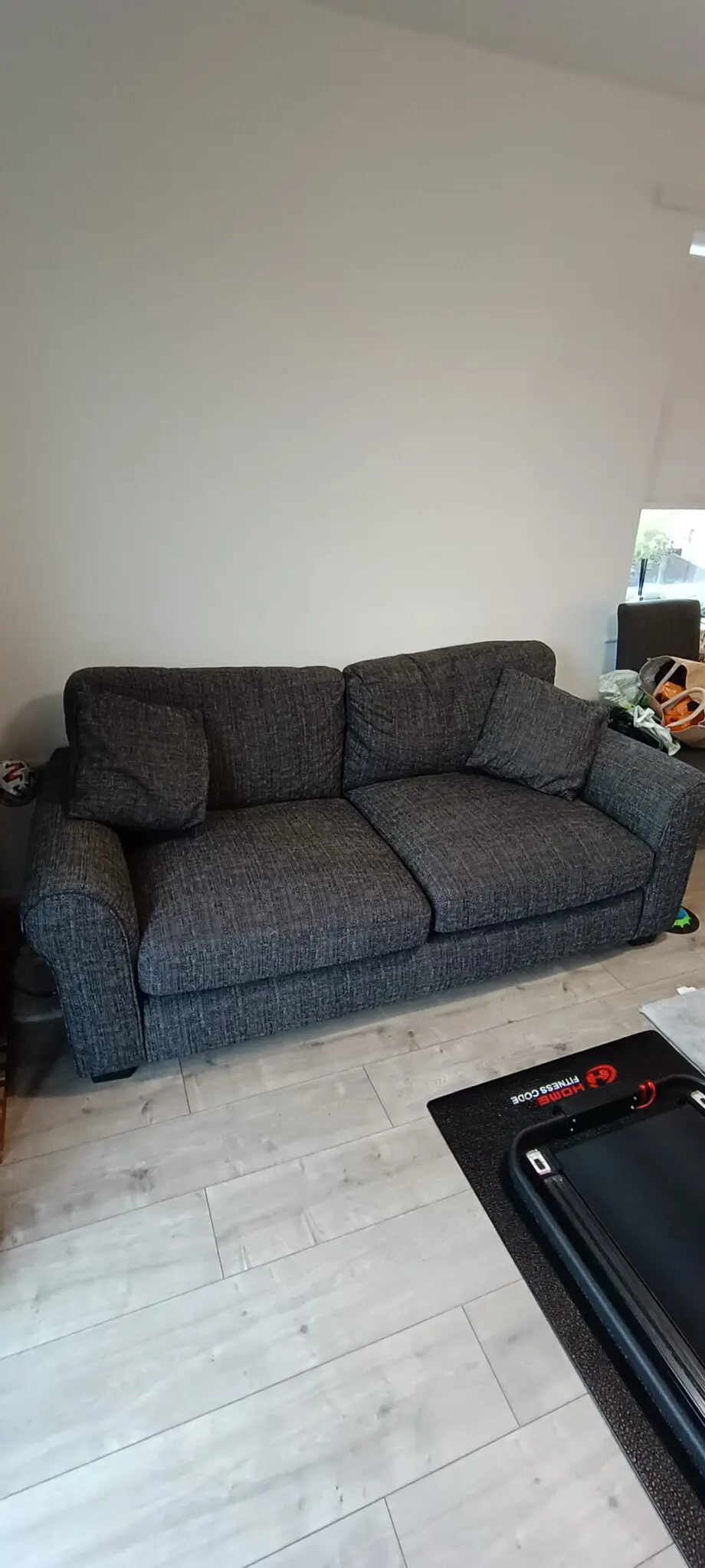 Habitat grey charcoal fabric sofa