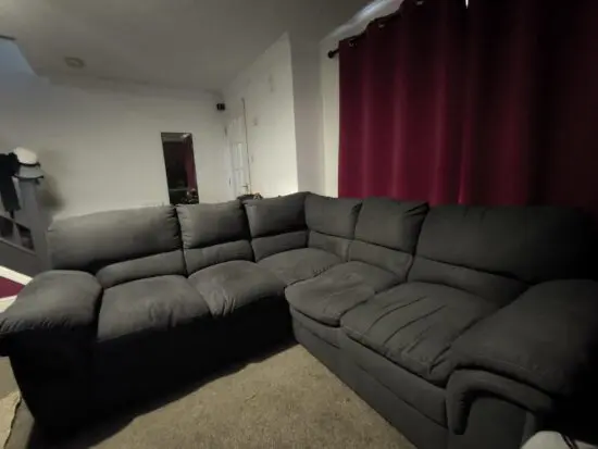 Charcoal grey corner sofa