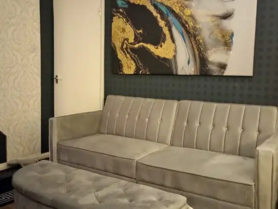 Wayfair, Light Grey Velvet,Bosco 3 Seater Sofabed