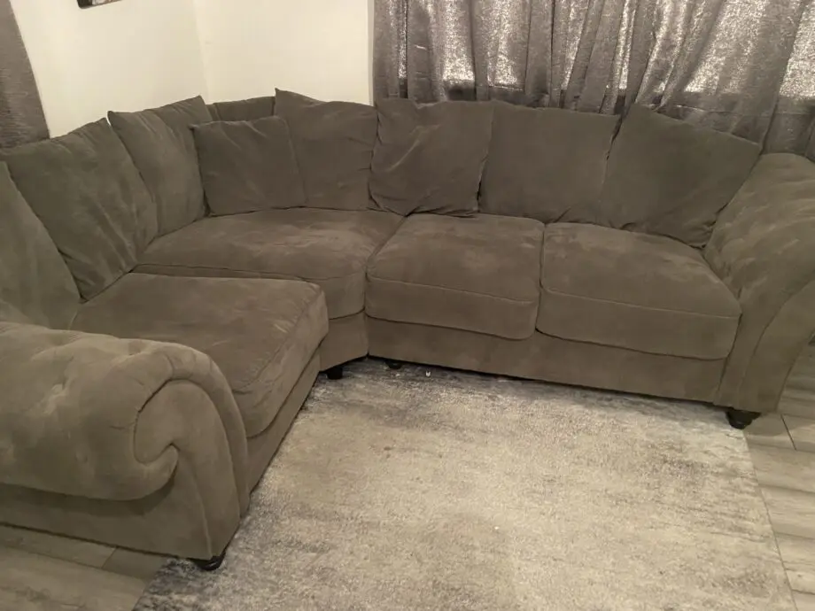 Sofa club Windsor grey left handed corner sofa chesterfield style