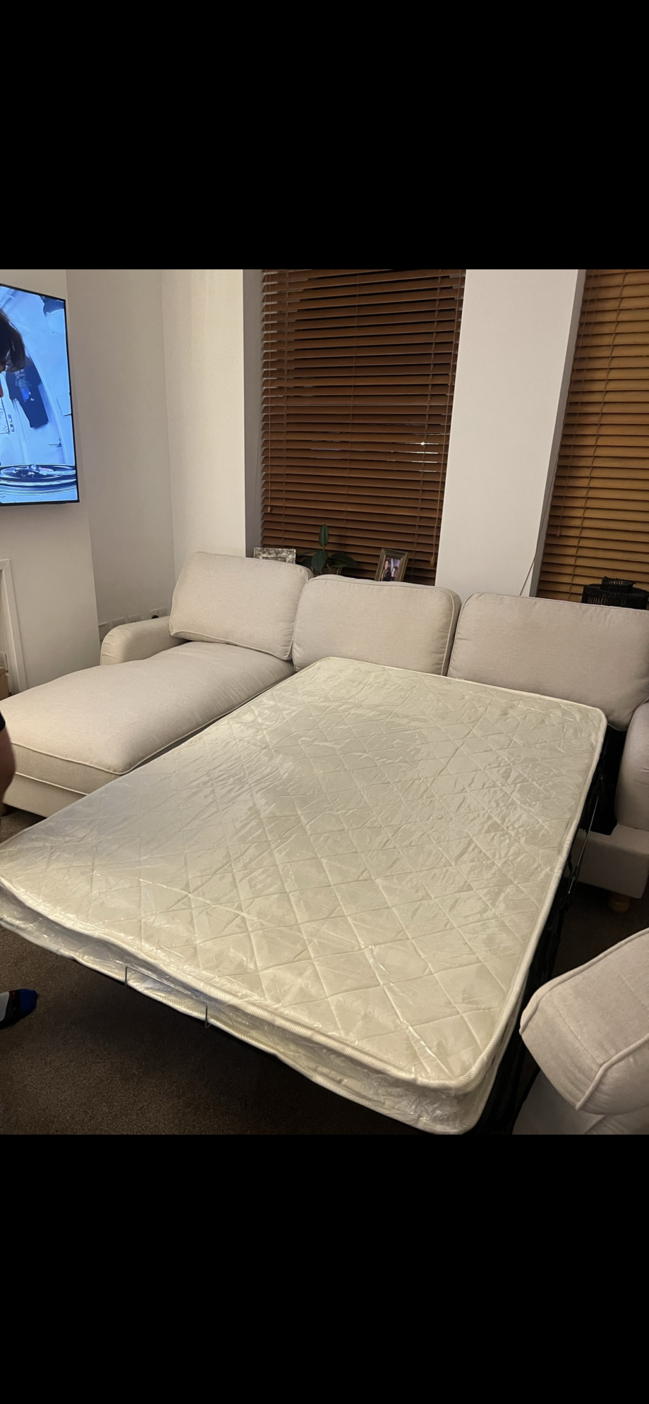 Dunelm 4 seater corner sofa bed with storage