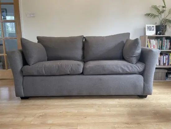 Sofa Workshop Wallis 3-Seat Sofa + Snuggler / Loveseat in Grey