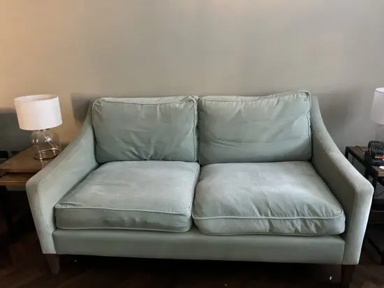 Sofa.com 2 and a half seater iggy sofa in sage smart velvet