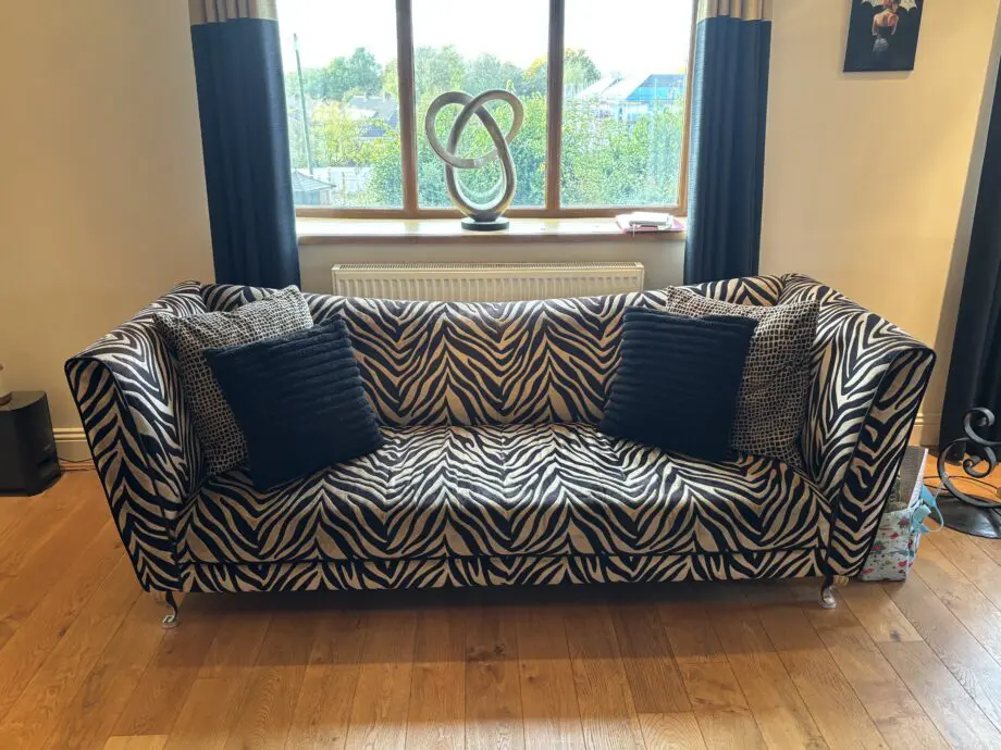 Two DFS Three Seater Sofas and a buffet