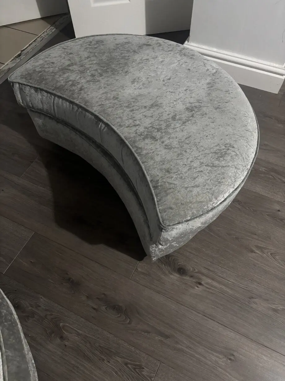 SCS large corner sofa, swivel chair & footstool