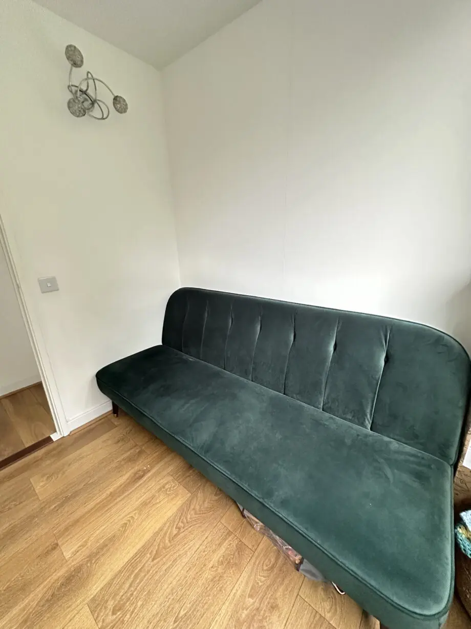 3 Seater green sofa bed