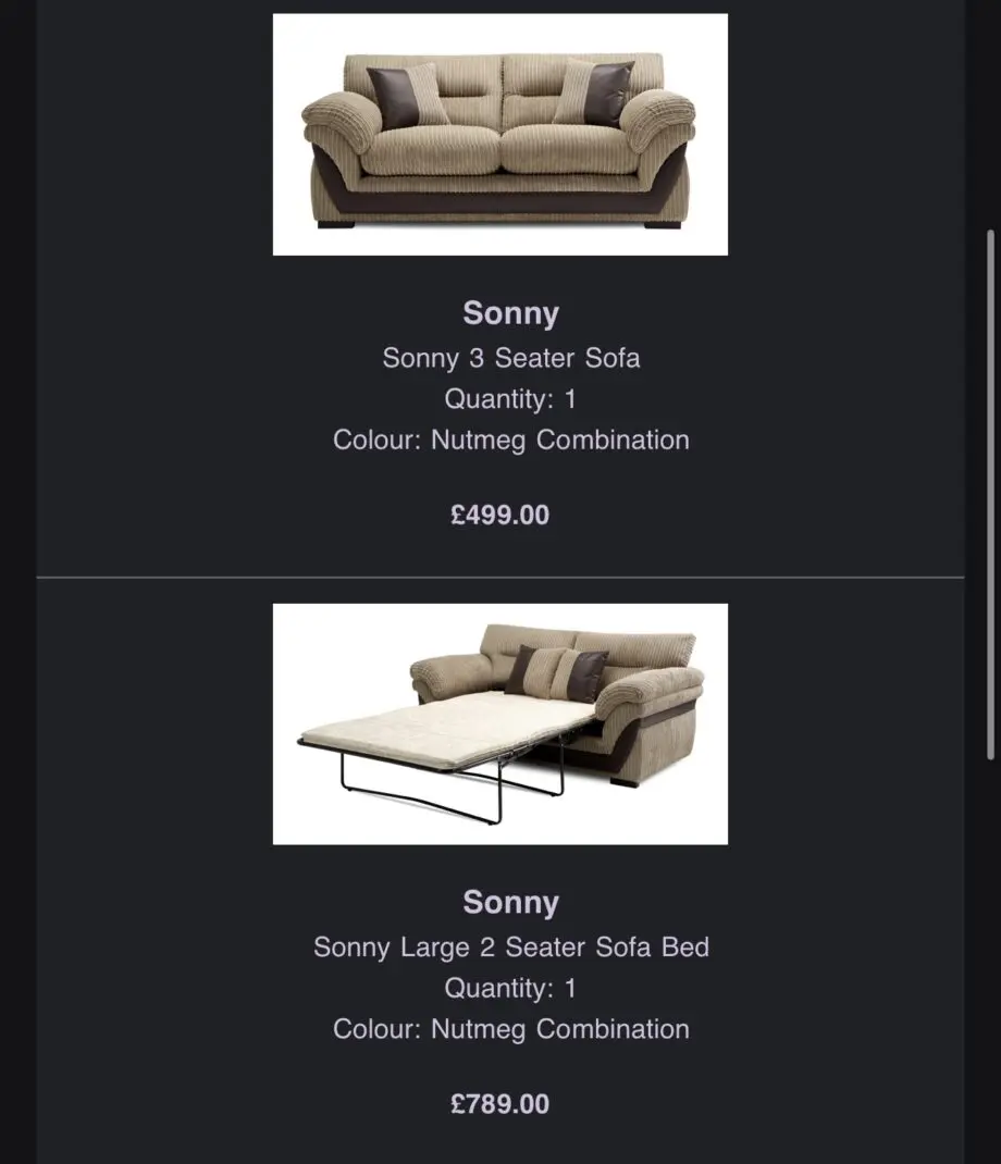 DFS Sofa Bed set in Oatmeal