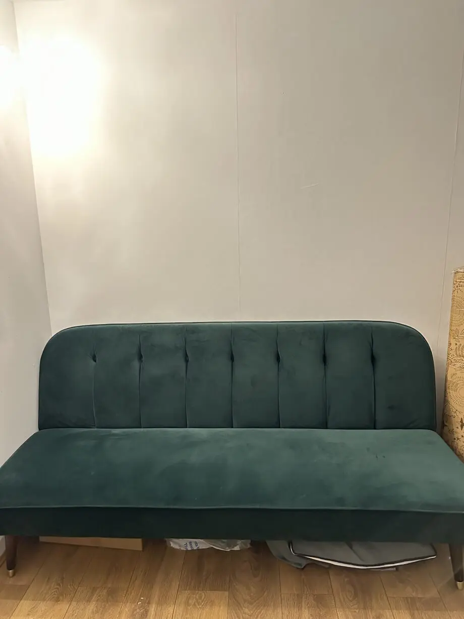 3 Seater green sofa bed