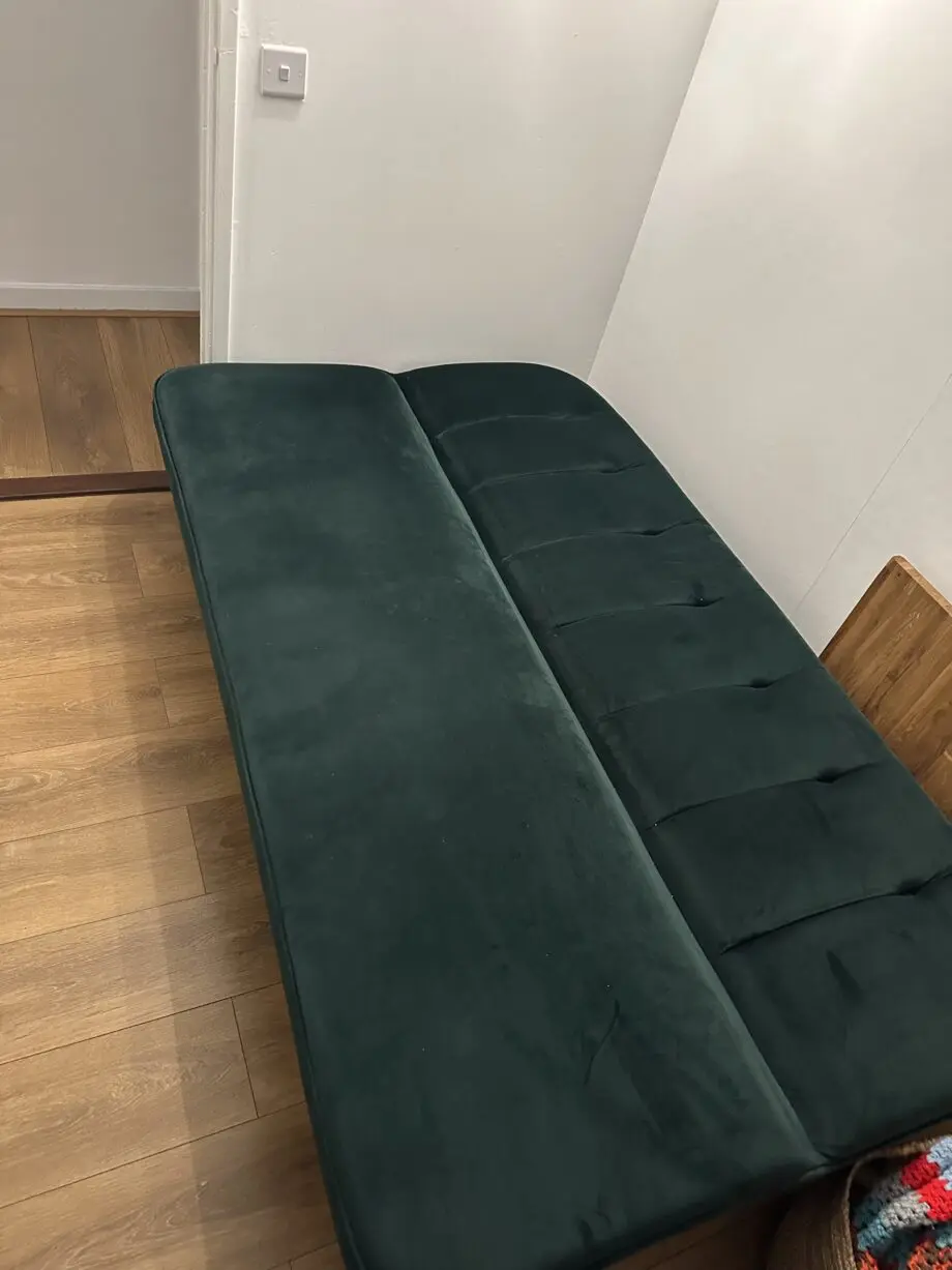 3 Seater green sofa bed