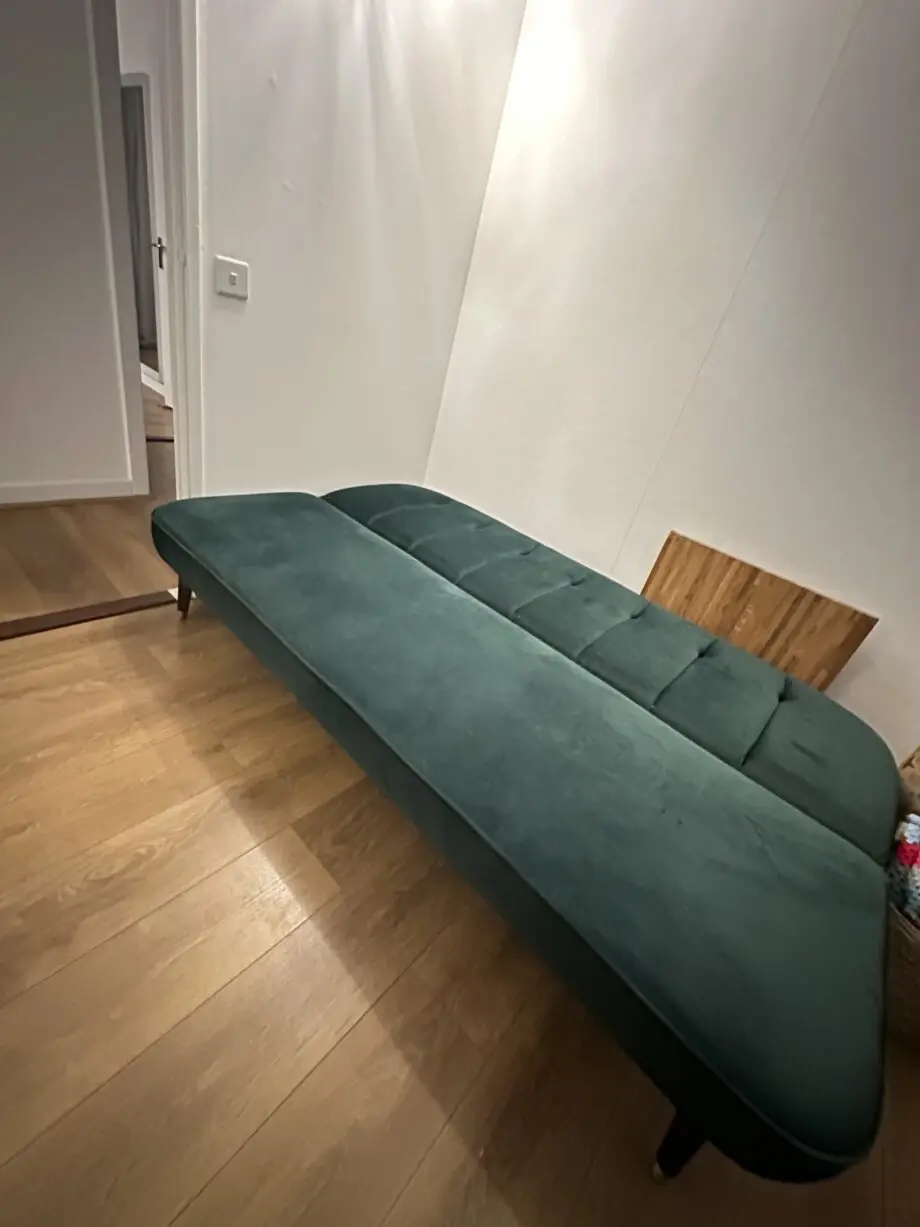 3 Seater green sofa bed