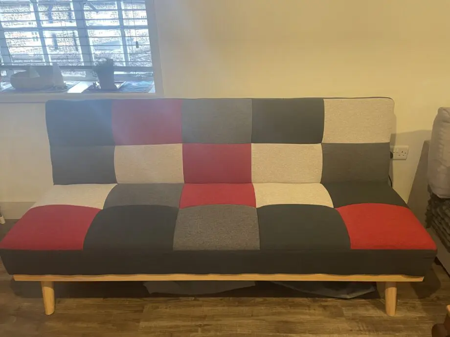 Red, Black & Grey 3 Seater adjustable sofa bed / 3 seater sofa couch for living room area, guest room etc.